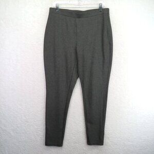 Chicos‎ Pants Womens Size 12 Dark Gray Ponte Trousers Stretch